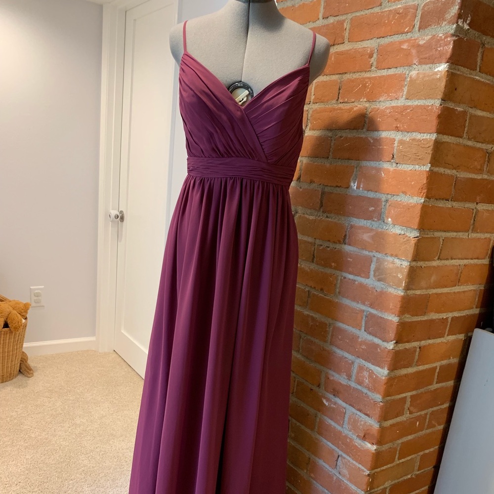Beautiful chiffon raspberry gown NWT